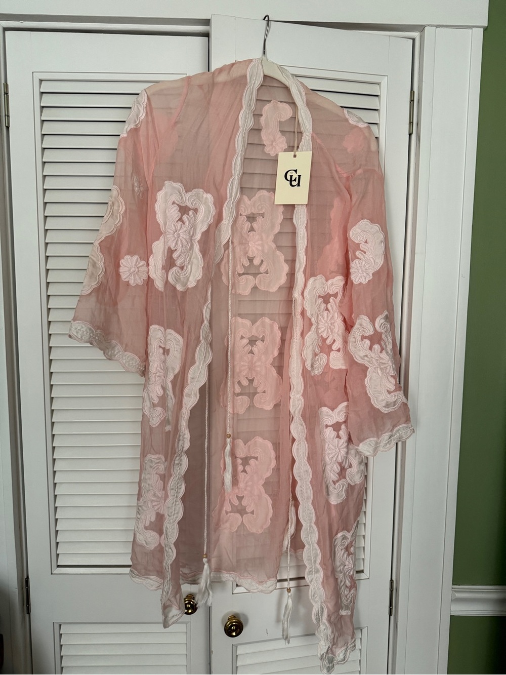 Chasing Unicorns Sheer White Floral Lace Robe - Picture 2 of 2